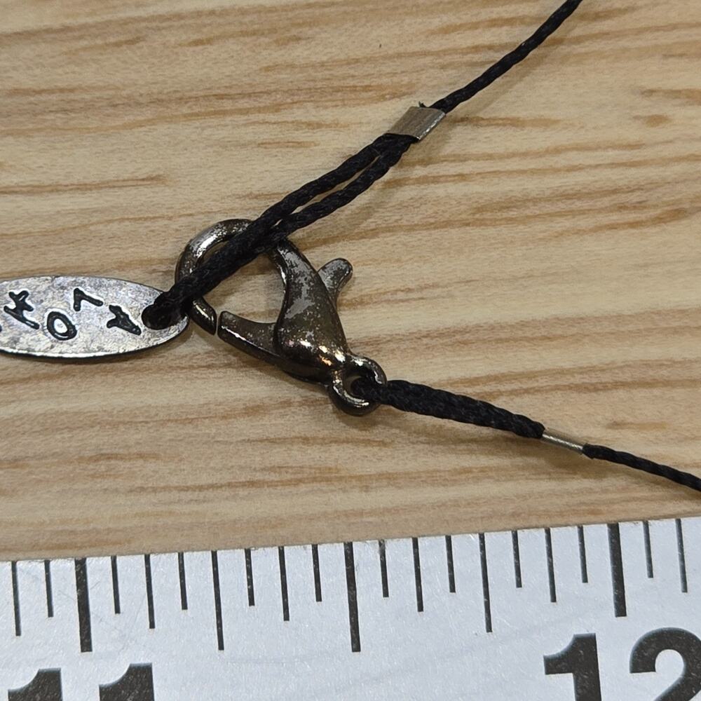 Carved Oyster Shell Hawaiian Monstera Pendant Delicate 17" Cord Necklace - Picture 11 of 11